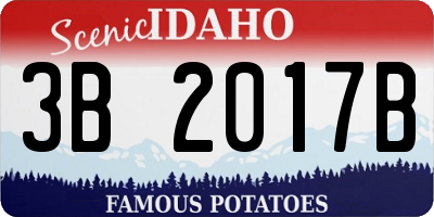 ID license plate 3B2017B