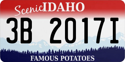 ID license plate 3B2017I