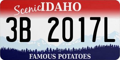 ID license plate 3B2017L