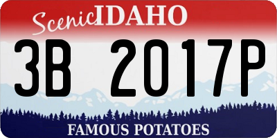 ID license plate 3B2017P