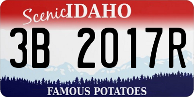 ID license plate 3B2017R