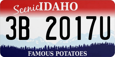ID license plate 3B2017U