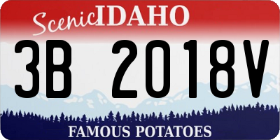 ID license plate 3B2018V