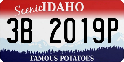 ID license plate 3B2019P