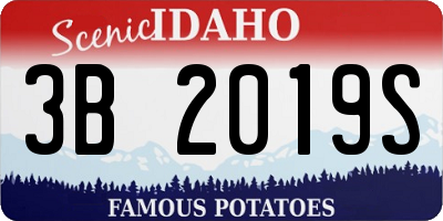 ID license plate 3B2019S