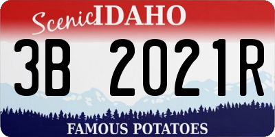 ID license plate 3B2021R
