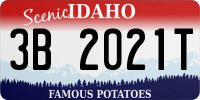 ID license plate 3B2021T