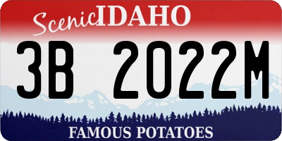 ID license plate 3B2022M