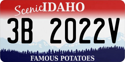 ID license plate 3B2022V