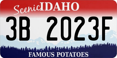 ID license plate 3B2023F