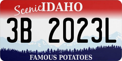 ID license plate 3B2023L