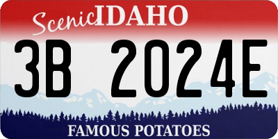 ID license plate 3B2024E