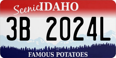 ID license plate 3B2024L