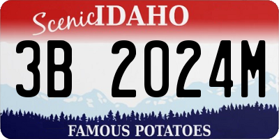 ID license plate 3B2024M