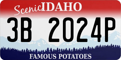 ID license plate 3B2024P