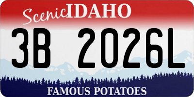 ID license plate 3B2026L