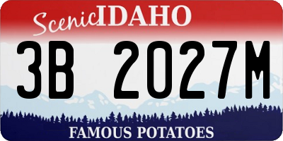 ID license plate 3B2027M