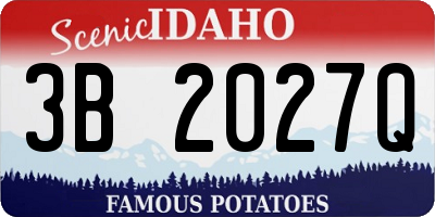 ID license plate 3B2027Q
