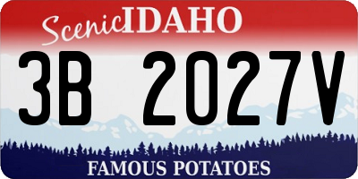 ID license plate 3B2027V