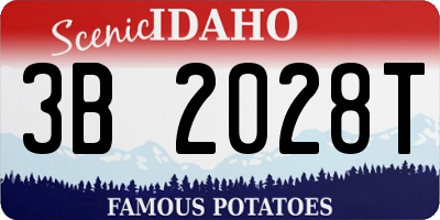 ID license plate 3B2028T