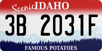 ID license plate 3B2031F