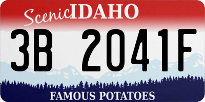 ID license plate 3B2041F