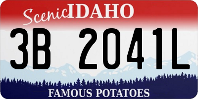 ID license plate 3B2041L