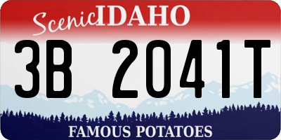 ID license plate 3B2041T