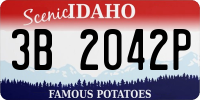 ID license plate 3B2042P