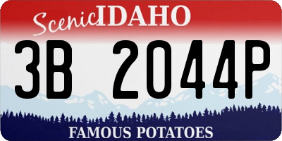 ID license plate 3B2044P