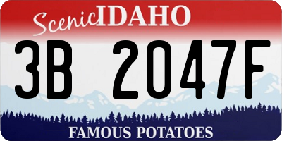 ID license plate 3B2047F
