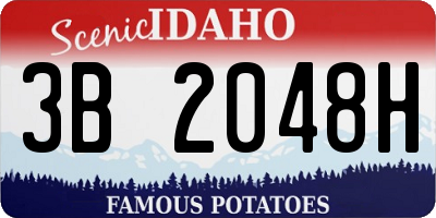 ID license plate 3B2048H