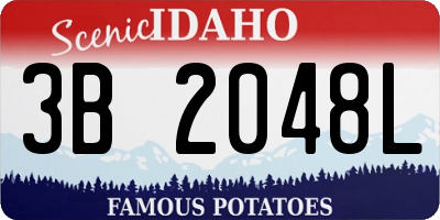 ID license plate 3B2048L
