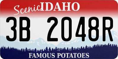 ID license plate 3B2048R