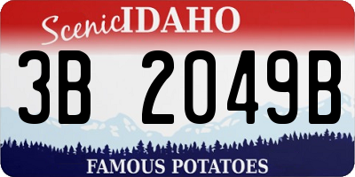 ID license plate 3B2049B