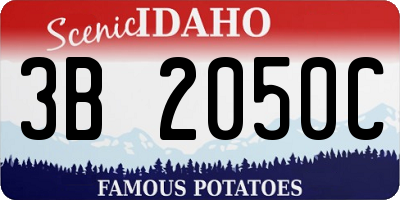 ID license plate 3B2050C