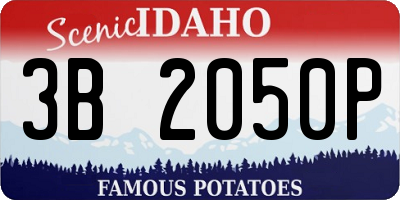 ID license plate 3B2050P