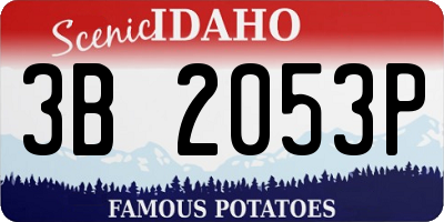 ID license plate 3B2053P