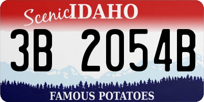 ID license plate 3B2054B