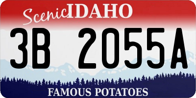 ID license plate 3B2055A