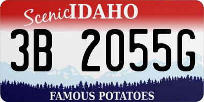 ID license plate 3B2055G