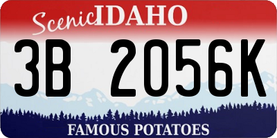 ID license plate 3B2056K