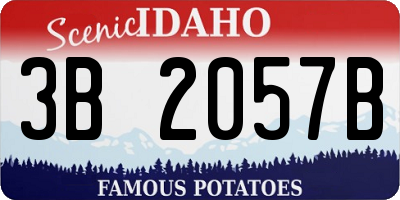 ID license plate 3B2057B