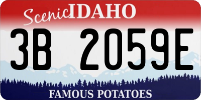 ID license plate 3B2059E
