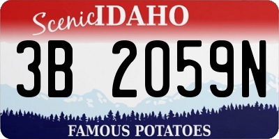 ID license plate 3B2059N