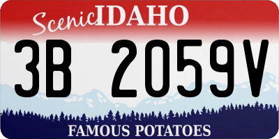 ID license plate 3B2059V