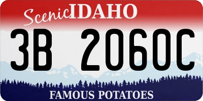 ID license plate 3B2060C