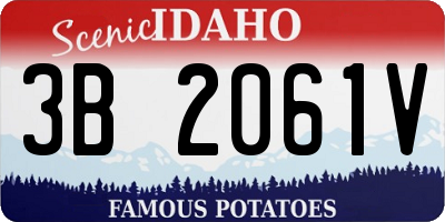 ID license plate 3B2061V