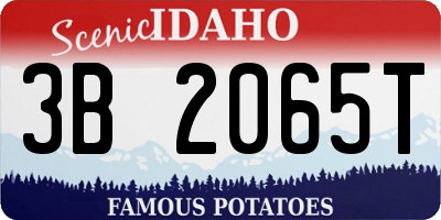 ID license plate 3B2065T
