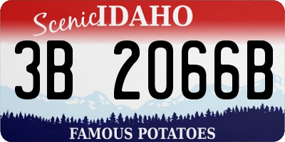 ID license plate 3B2066B